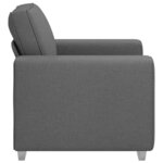 vidaXL Canapé avec coussin Gris foncé 100 x 77 x 82 cm tissu
