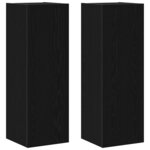 vidaXL Ensemble meuble TV 6 Pièces Chêne noir 100 x 30 x 30 cm
