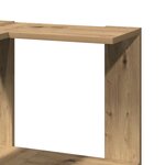 vidaXL Bibliothèque d'angle 3 niveaux chêne artisanal bois ingénierie