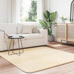 vidaXL Tapis shaggy à poils longs NAVARRA crème 160x160 cm polyester