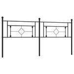 vidaXL Tête de lit métal noir 200 cm