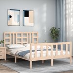 vidaXL Cadre de lit sans matelas 140x200 cm bois massif de pin