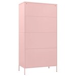 vidaXL Garde-robe Rose 90x50x180 cm Acier