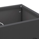 vidaXL Porte-parapluie Noir 15 5 x 15 5 x 49 cm Métal