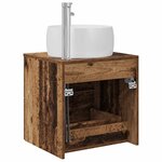 vidaXL Vanité de lavabo mural Bois ancien 49 5 x 44 5 x 66 cm