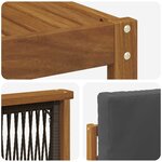 vidaXL Ensemble de canapés d'extérieur 7 pc Naturel et Anthracite