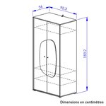 Armoire 2 portes - bois et blanc