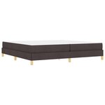 vidaXL Lit à ressorts Marron 200 x 200 cm Tissu et Bois d'ingénierie