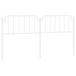 vidaXL Tête de lit de remplacement métal blanc 200 cm
