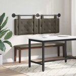 vidaXL Tête de lit suspendue Avec lumière LED Gris Simili cuir