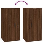 vidaXL Meuble TV mural Chêne marron 40x34 5x80 cm