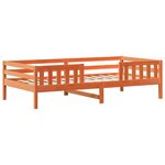 vidaXL Cadre de lit sans matelas cire marron 90x200 cm bois pin massif