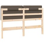 vidaXL Tête de lit capitonnée Marron et Taupe 140 cm Pin massif