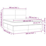 vidaXL Sommier à lattes de lit et matelas Gris clair 180x200cm Velours