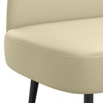 vidaXL Banc rembourré avec dossier Crème 110 x 60 x 76 cm Simili cuir