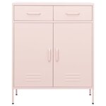 vidaXL Armoire de rangement Rose 80x35x101 5 cm Acier