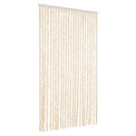 vidaXL Rideau anti-mouches beige et blanc 100x230 cm chenille