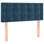 vidaXL Tête de lit à LED Bleu foncé 90x5x78/88 cm Velours