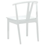 vidaXL Chaise de salle à manger 2 Pièces Blanc et Blanc