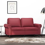 vidaXL Canapé à 2 places Rouge bordeaux 120 cm Similicuir