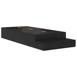 vidaXL Cadre de lit avec rangement Chêne noir 90 cm Bois d'ingénierie