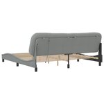 vidaXL Cadre de lit avec LED sans matelas gris clair 200x200 cm tissu