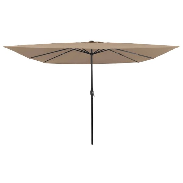 vidaXL Parasol de jardin Taupe et Noir 295 x 295 x 245 cm