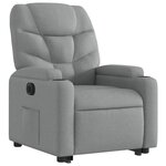 vidaXL Fauteuil inclinable électrique gris clair tissu