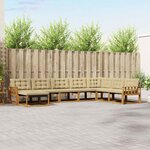 vidaXL Ensemble de canapés d'extérieur 8 Pièces Naturel et Beige
