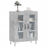vidaXL Buffet gris béton 69 5x34x90 cm bois d'ingénierie