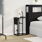 vidaXL Table de chevet Chêne noir 41.5 x 26 x 60.5 cm