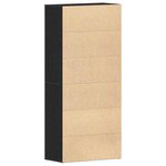vidaXL Cabinet à chaussures Noir 80 x 39 x 180 cm Bois d'ingénierie