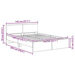 vidaXL Cadre de lit Bois Ancien 140 x 200 cm Bois d'ingénierie