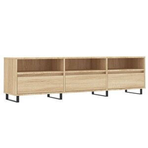 vidaXL Meuble TV chêne sonoma 150x30x44 5 cm bois d'ingénierie