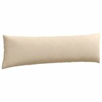 vidaXL Coussins de canapé 2 pc tissu Crème 145 x 40 cm