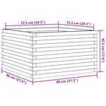 vidaXL Jardinière 80x80x45 5 cm bois massif de douglas
