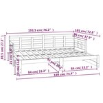 vidaXL Lit coulissant Bois de pin solide 2x(90x190) cm