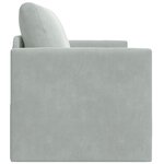 vidaXL Canapé Lit de Sol 2-en-1 Gris Clair 124x204x61 cm Velours