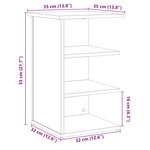 vidaXL Buffet vieux bois 35x35x55 cm bois d'ingénierie