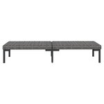 vidaXL Salon de jardin 9 Pièces avec coussins Résine tressée Gris foncé
