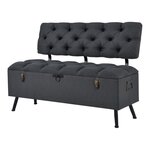 Banquette de rangement malmöhus siège rabattable gris foncé 03_0006447