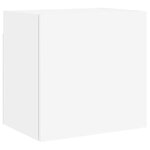vidaXL Unités murales TV 4 Pièces blanc bois d'ingénierie