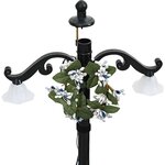 vidaXL Arbre de Noël neigeux avec base de parapluie Bleu 75 cm PVC
