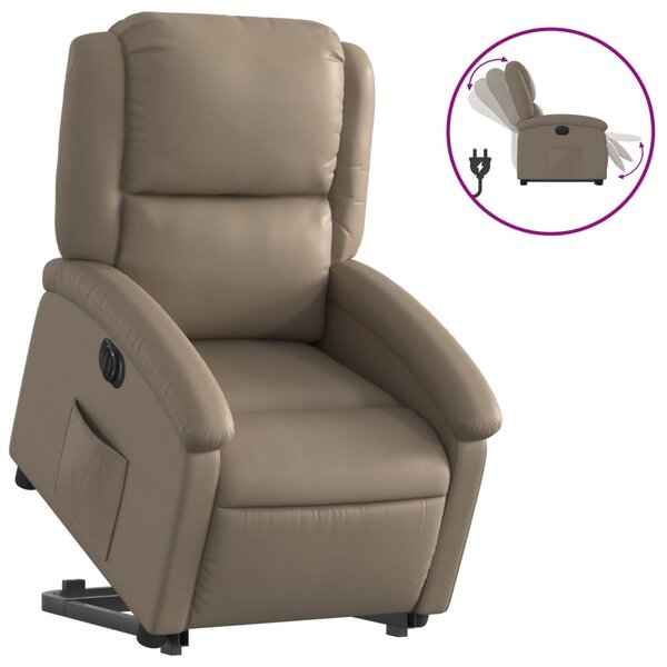 vidaXL Fauteuil inclinable électrique cappuccino similicuir