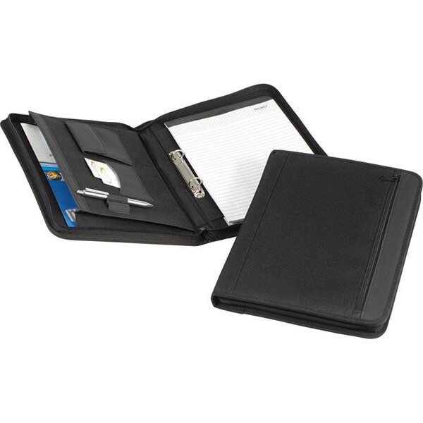 Conférencier bloc-note - fermeture zippée - 1802787 - noir