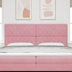 vidaXL Tête de lit LED rose 100 cm velours