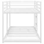 vidaXL Lit superposé sans matelas blanc 100x190 cm acier
