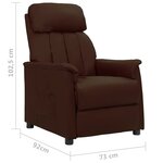 vidaXL Fauteuil inclinable Marron Similicuir