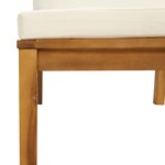 vidaXL Canapés d'angle 2 Pièces avec coussins blanc crème Acacia solide