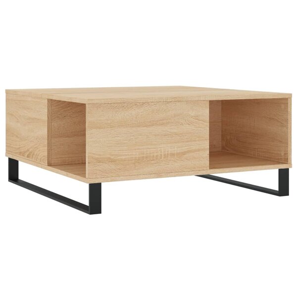 vidaXL Table basse chêne sonoma 80x80x36 5 cm bois d'ingénierie
